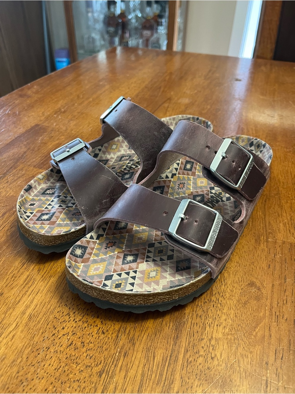 Birkenstock Arizona Purple/Plum Leather Sandals - Picture 2 of 7